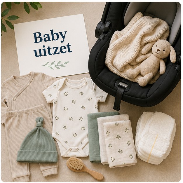 Baby uitzetlijst met eerste babyspullen