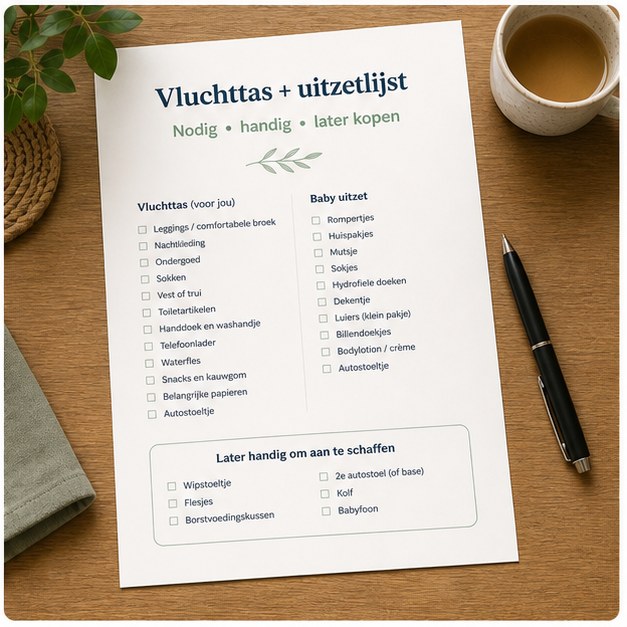 Vluchttas en baby uitzetlijst download