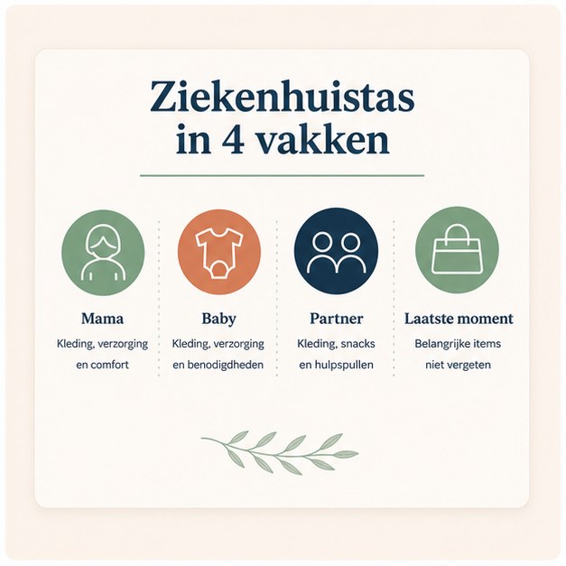 Ziekenhuistas in vier vakken